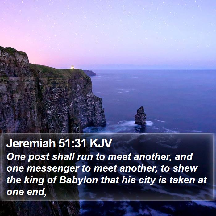 Jeremiah 51:31 KJV Bible Study