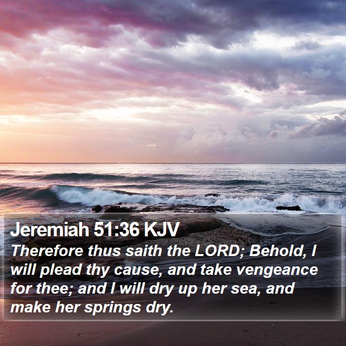 Jeremiah 51:36 KJV Bible Study