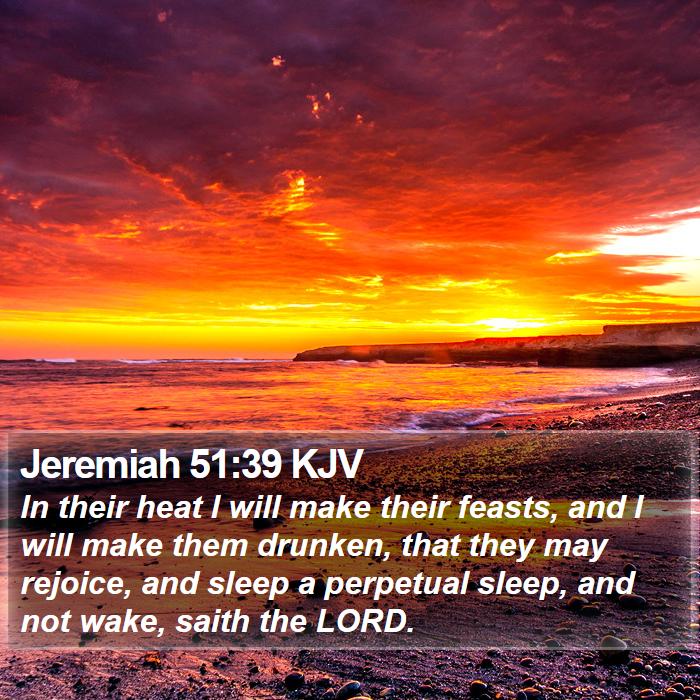 Jeremiah 51:39 KJV Bible Study