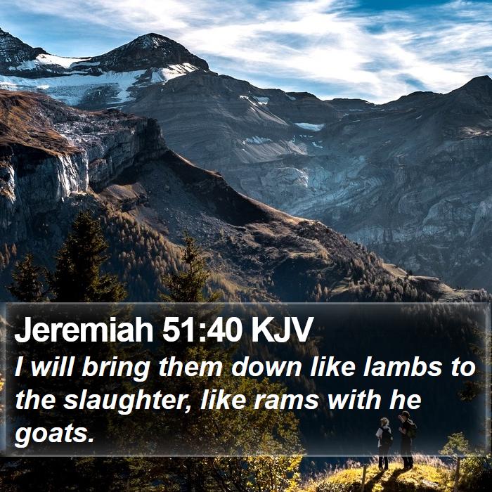 Jeremiah 51:40 KJV Bible Study