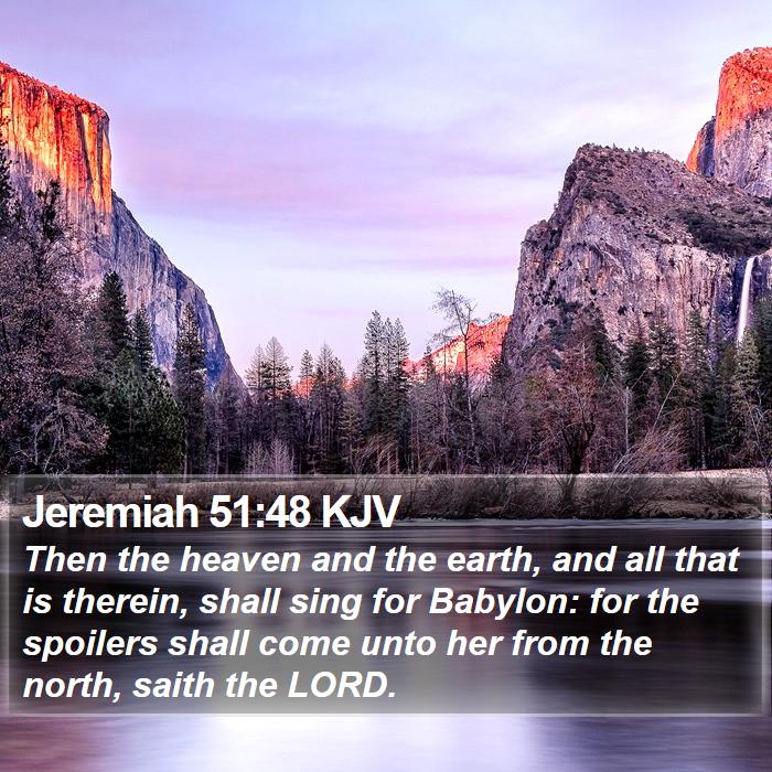 Jeremiah 51:48 KJV Bible Study