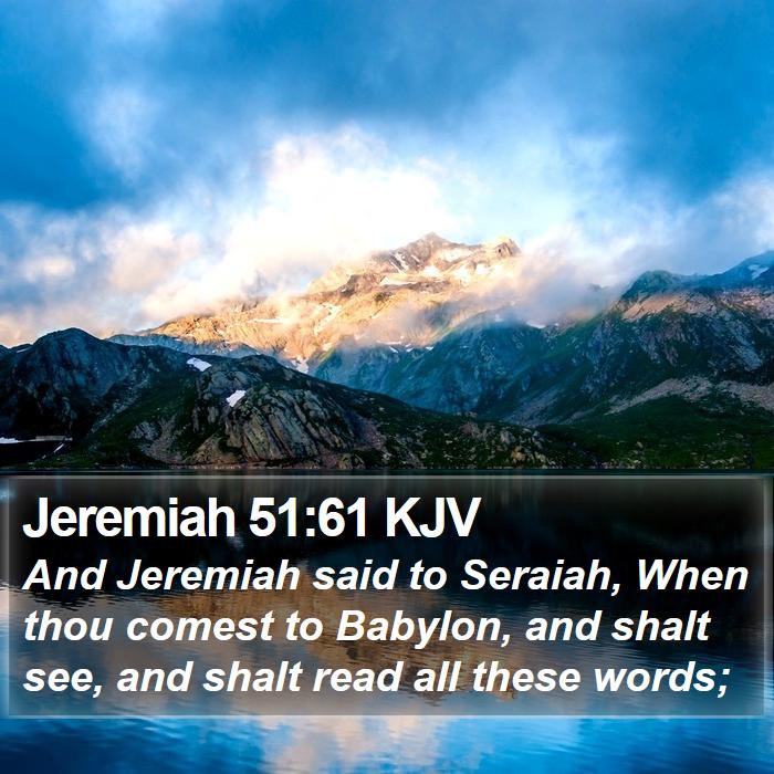 Jeremiah 51:61 KJV Bible Study