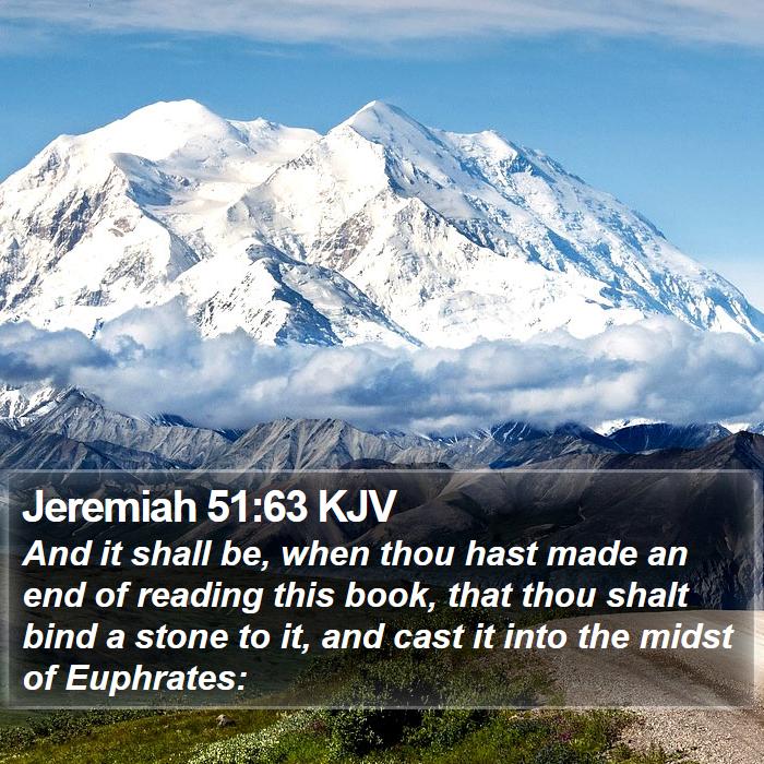 Jeremiah 51:63 KJV Bible Study