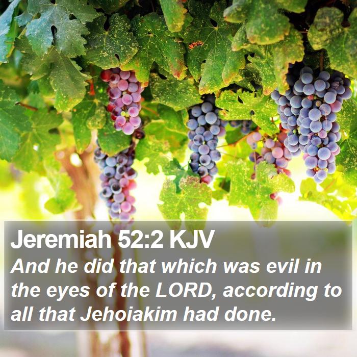 Jeremiah 52:2 KJV Bible Study