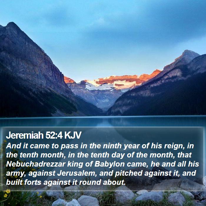 Jeremiah 52:4 KJV Bible Study