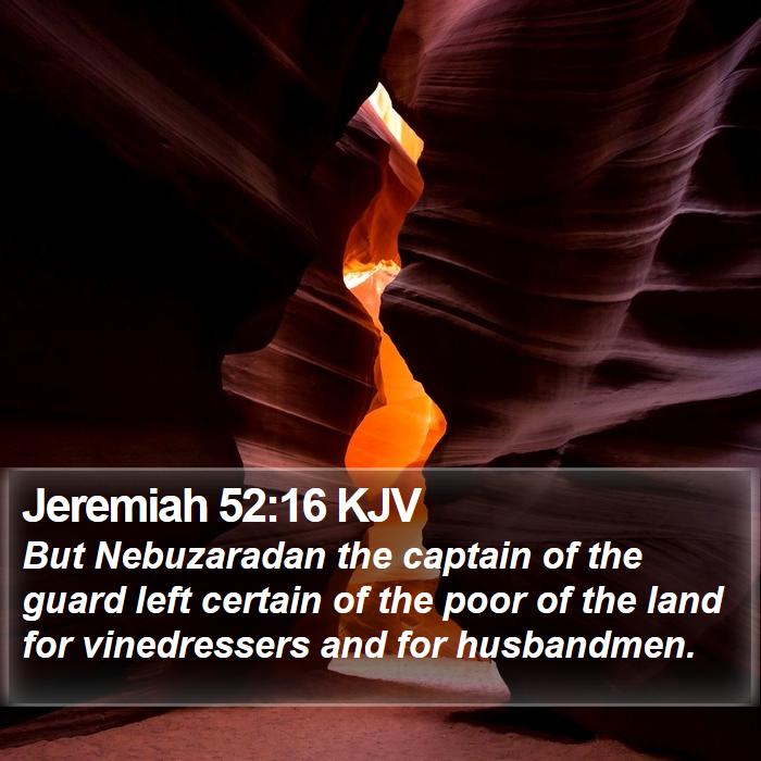 Jeremiah 52:16 KJV Bible Study