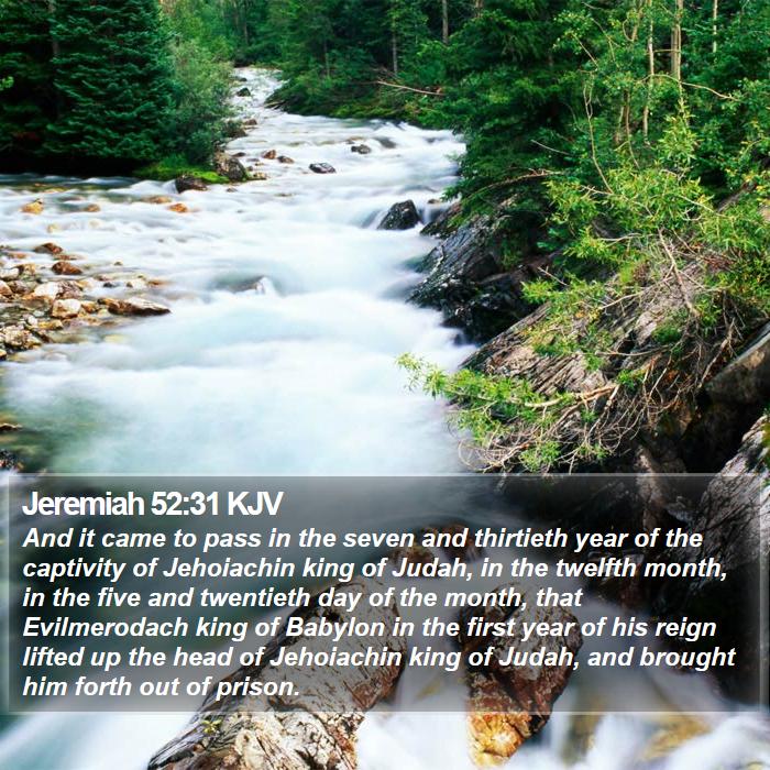 Jeremiah 52:31 KJV Bible Study