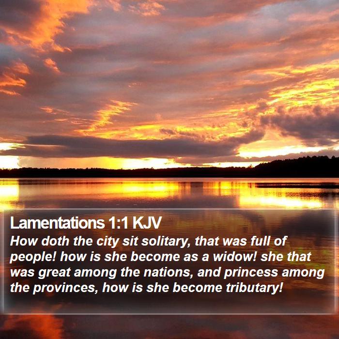 Lamentations 1:1 KJV Bible Study