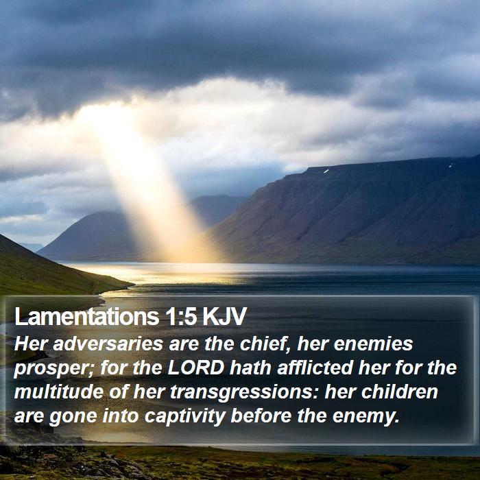 Lamentations 1:5 KJV Bible Study