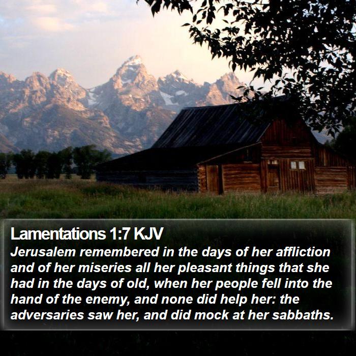 Lamentations 1:7 KJV Bible Study