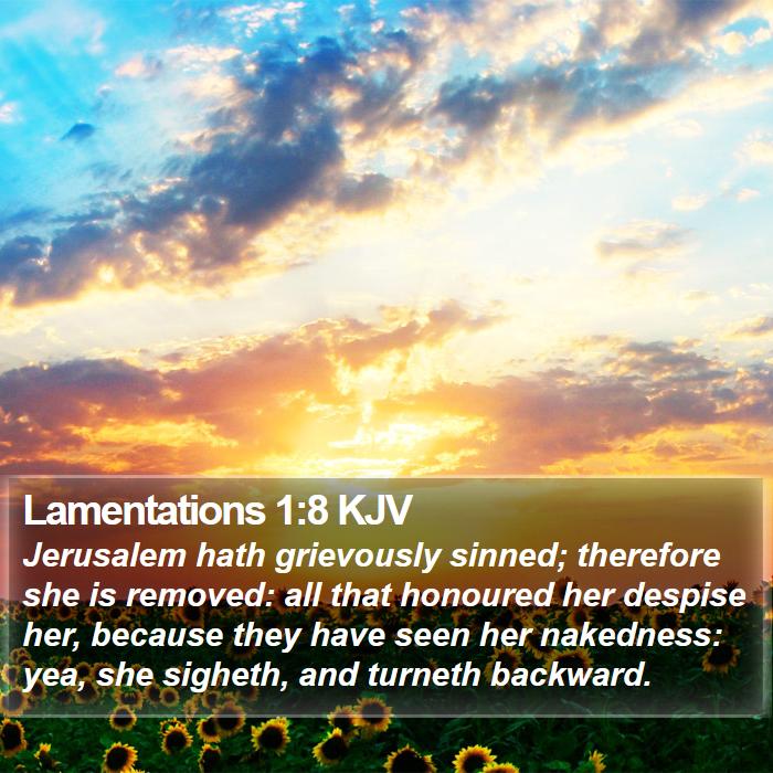 Lamentations 1:8 KJV Bible Study