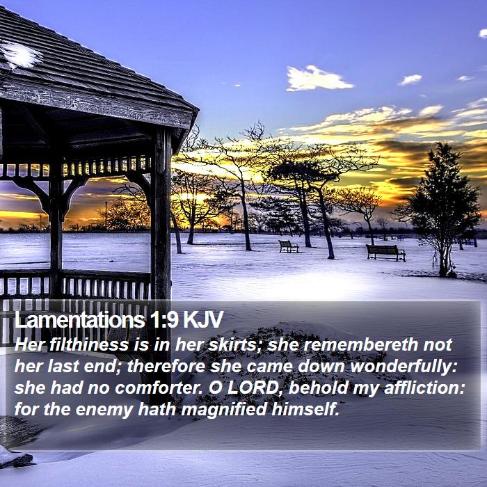 Lamentations 1:9 KJV Bible Study