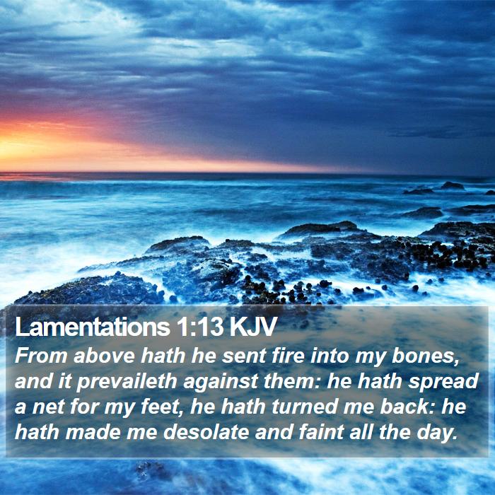 Lamentations 1:13 KJV Bible Study