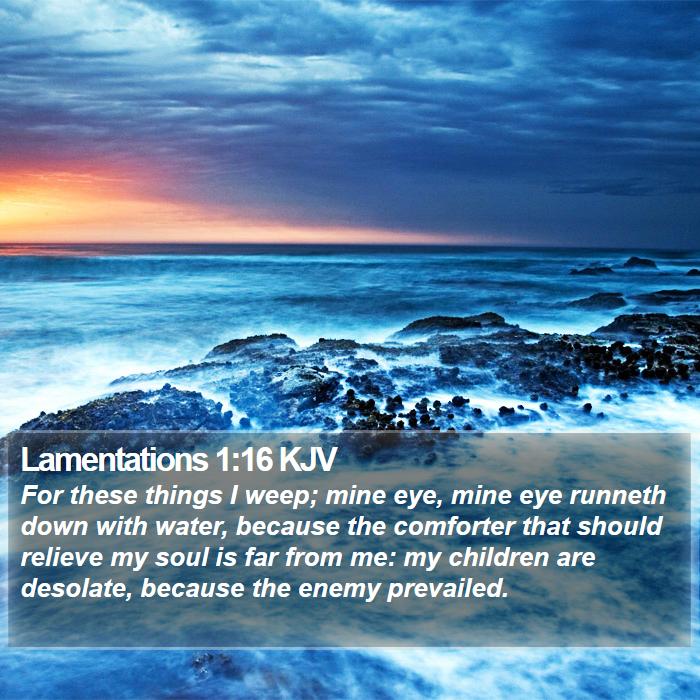 Lamentations 1:16 KJV Bible Study