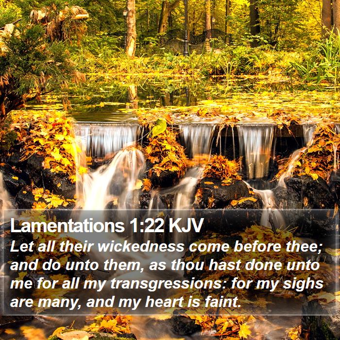 Lamentations 1:22 KJV Bible Study