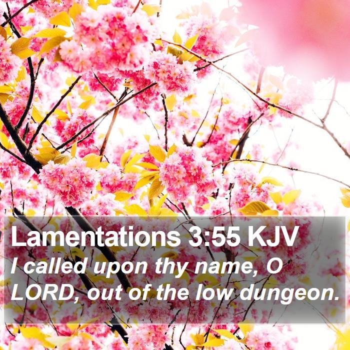 Lamentations 3:55 KJV Bible Study