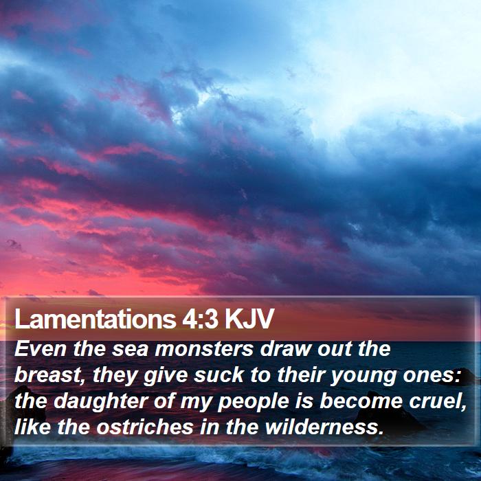 Lamentations 4:3 KJV Bible Study