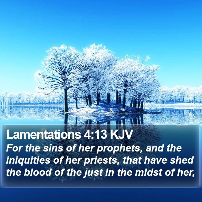 Lamentations 4:13 KJV Bible Study