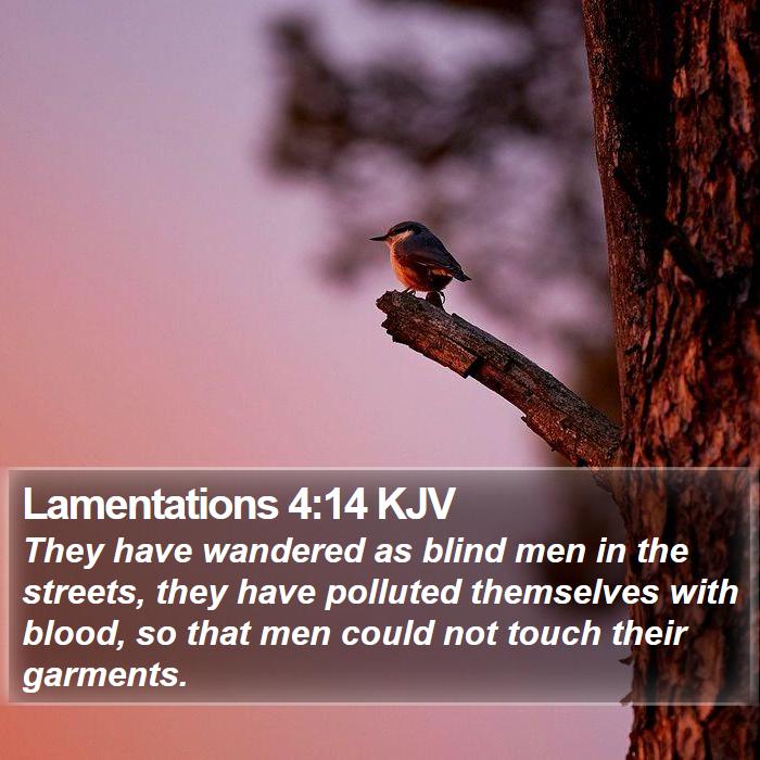 Lamentations 4:14 KJV Bible Study