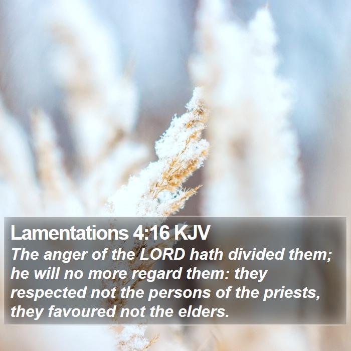 Lamentations 4:16 KJV Bible Study