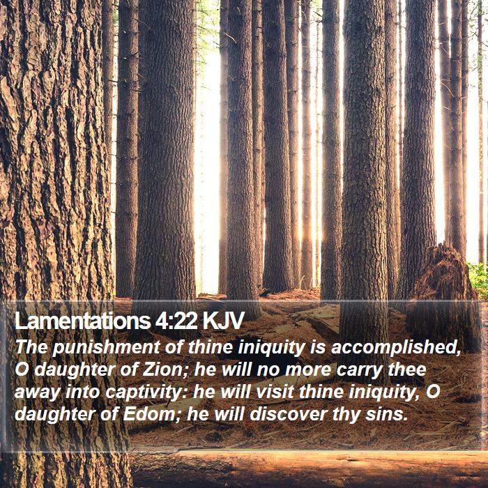 Lamentations 4:22 KJV Bible Study