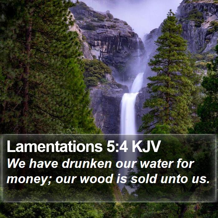 Lamentations 5:4 KJV Bible Study