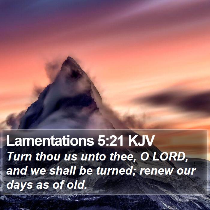 Lamentations 5:21 KJV Bible Study