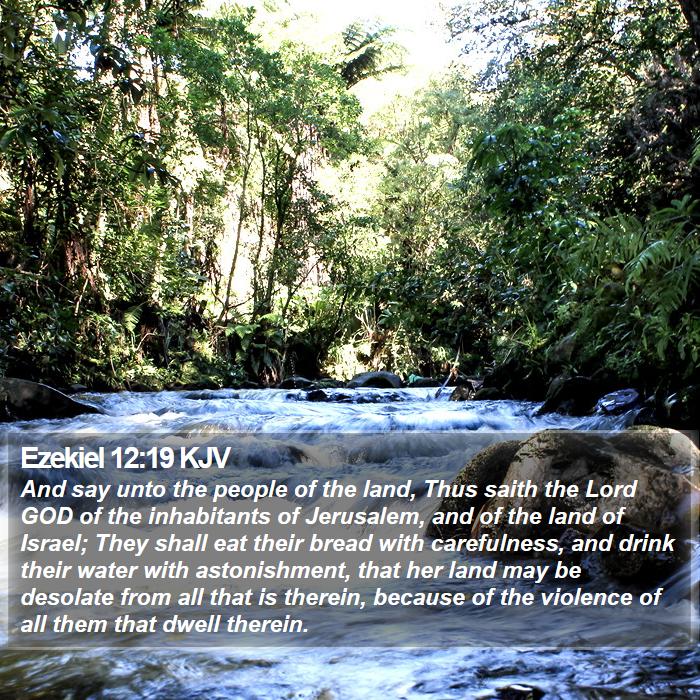 Ezekiel 12:19 KJV Bible Study