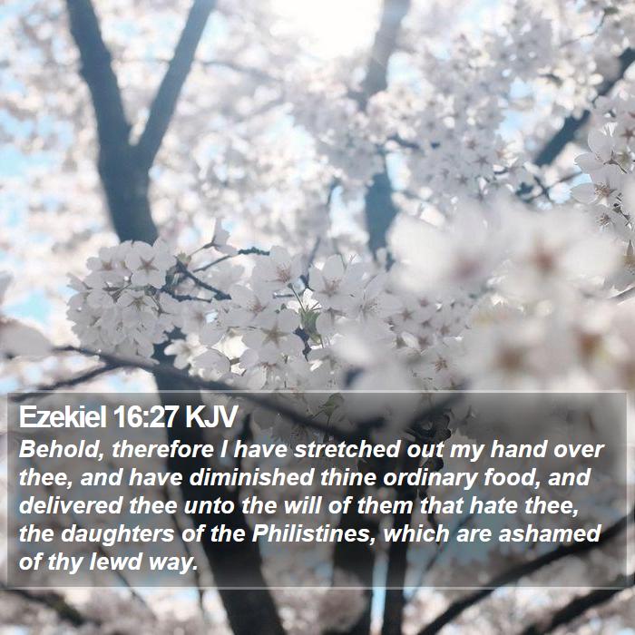 Ezekiel 16:27 KJV Bible Study