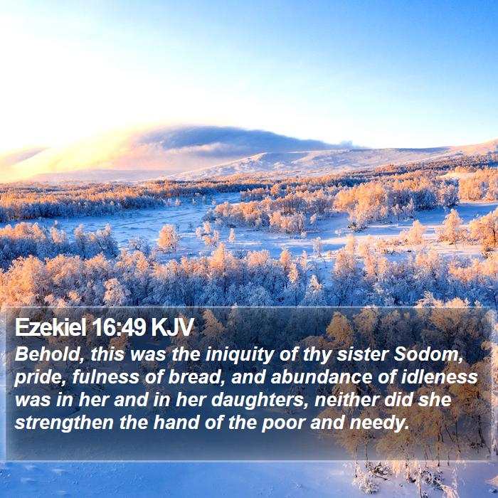 Ezekiel 16:49 KJV Bible Study