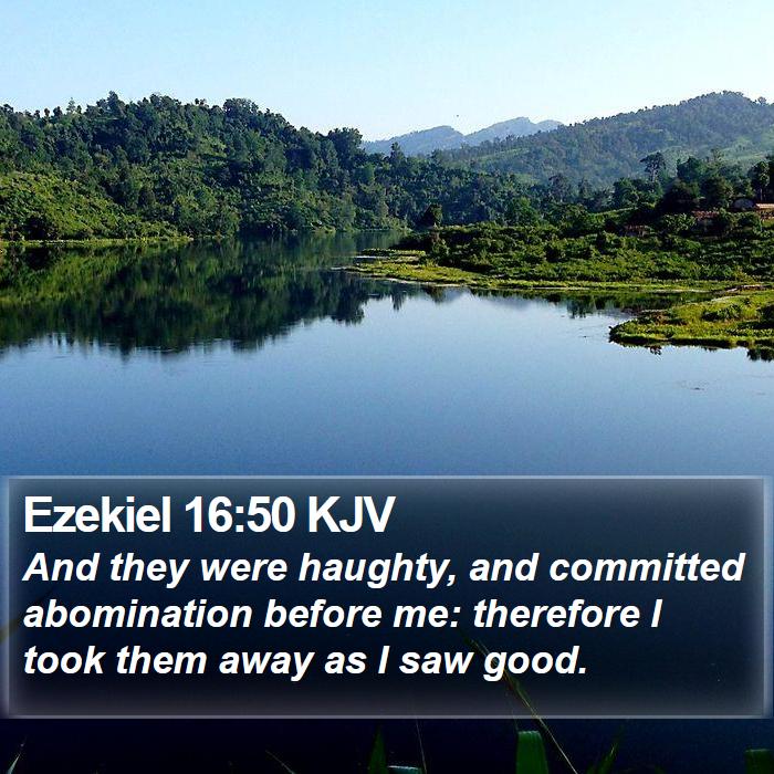 Ezekiel 16:50 KJV Bible Study