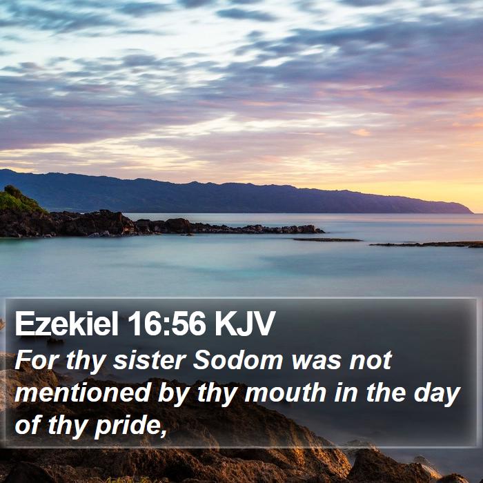 Ezekiel 16:56 KJV Bible Study