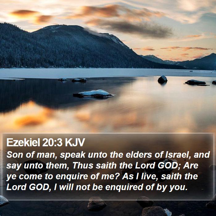 Ezekiel 20:3 KJV Bible Study