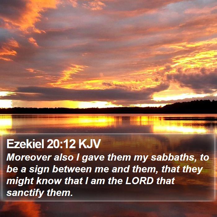 Ezekiel 20:12 KJV Bible Study