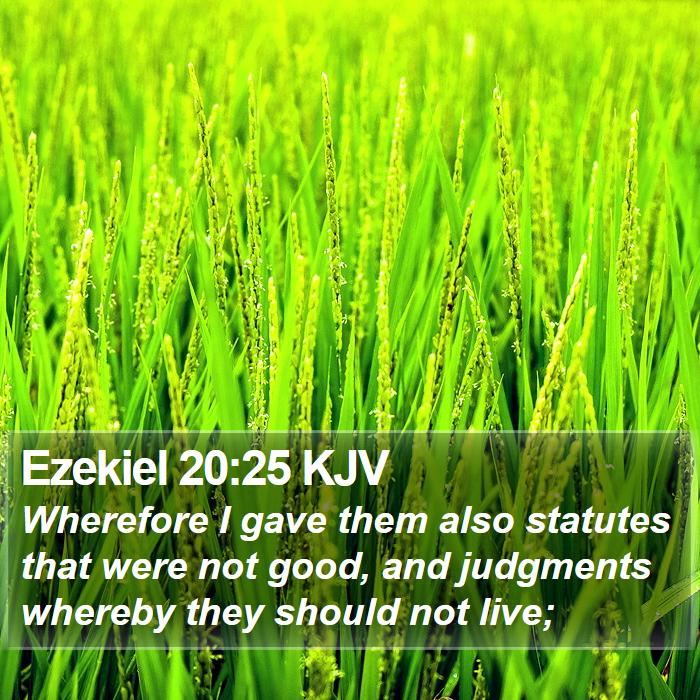 Ezekiel 20:25 KJV Bible Study