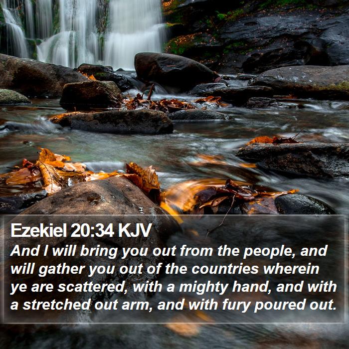 Ezekiel 20:34 KJV Bible Study