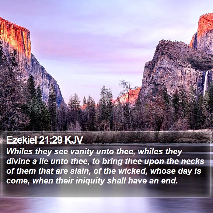 Ezekiel 21:29 KJV Bible Study