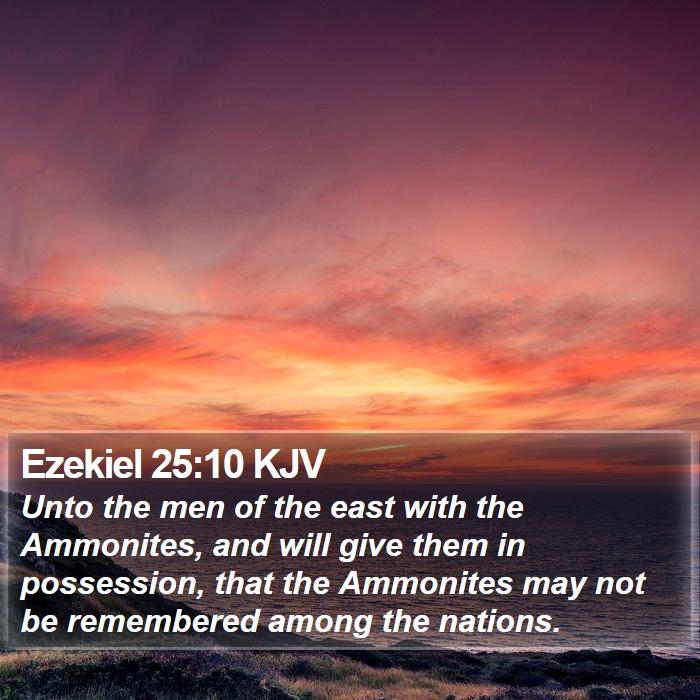 Ezekiel 25:10 KJV Bible Study