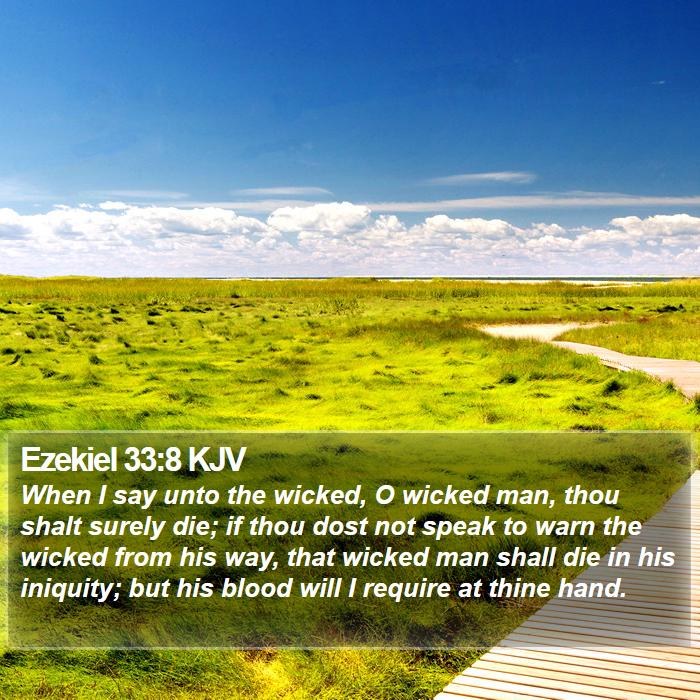 Ezekiel 33:8 KJV Bible Study