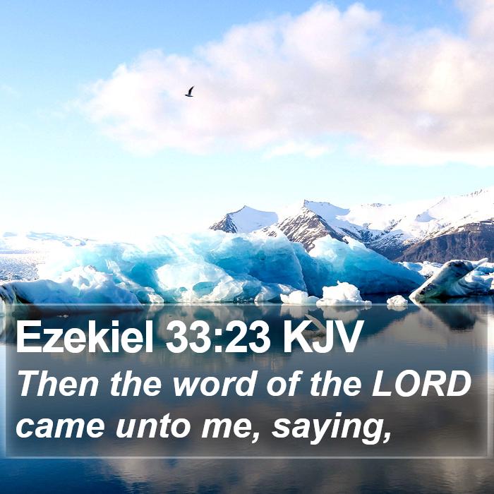 Ezekiel 33:23 KJV Bible Study