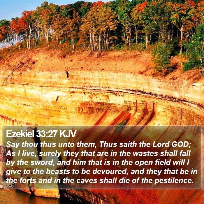 Ezekiel 33:27 KJV Bible Study