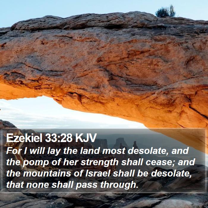 Ezekiel 33:28 KJV Bible Study