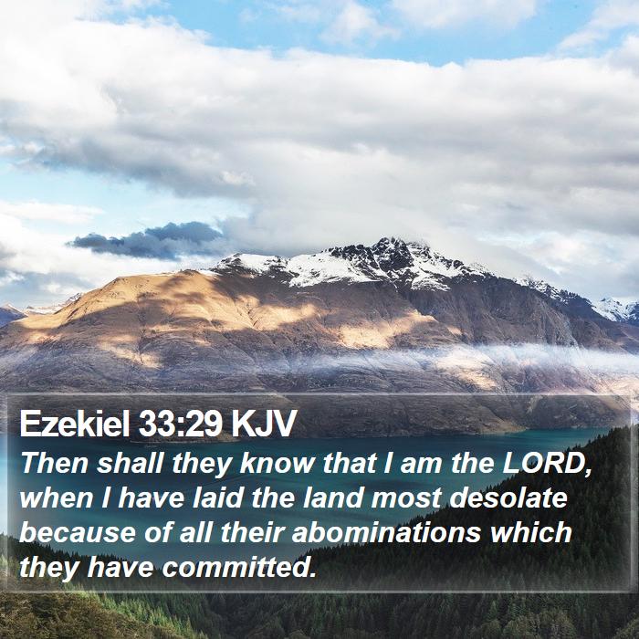 Ezekiel 33:29 KJV Bible Study