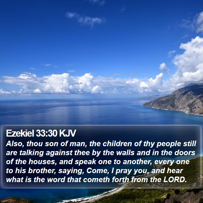 Ezekiel 33:30 KJV Bible Study