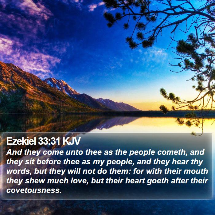 Ezekiel 33:31 KJV Bible Study