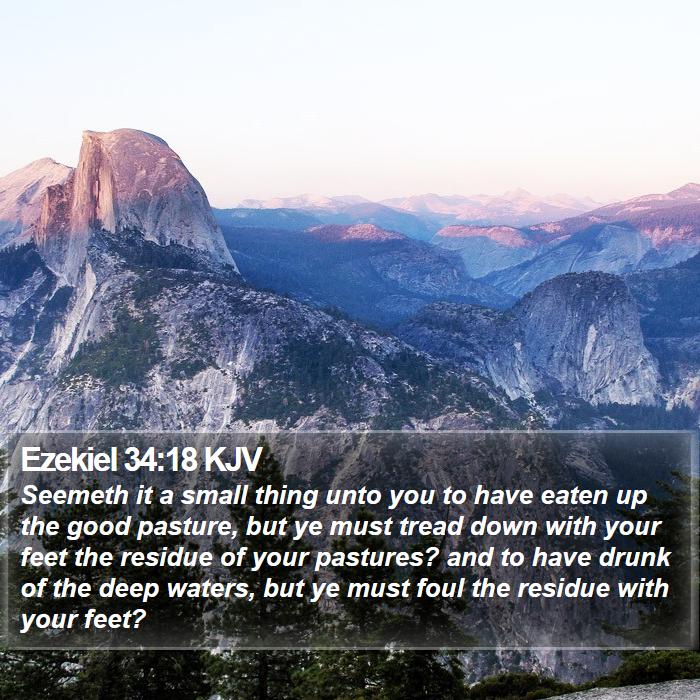 Ezekiel 34:18 KJV Bible Study