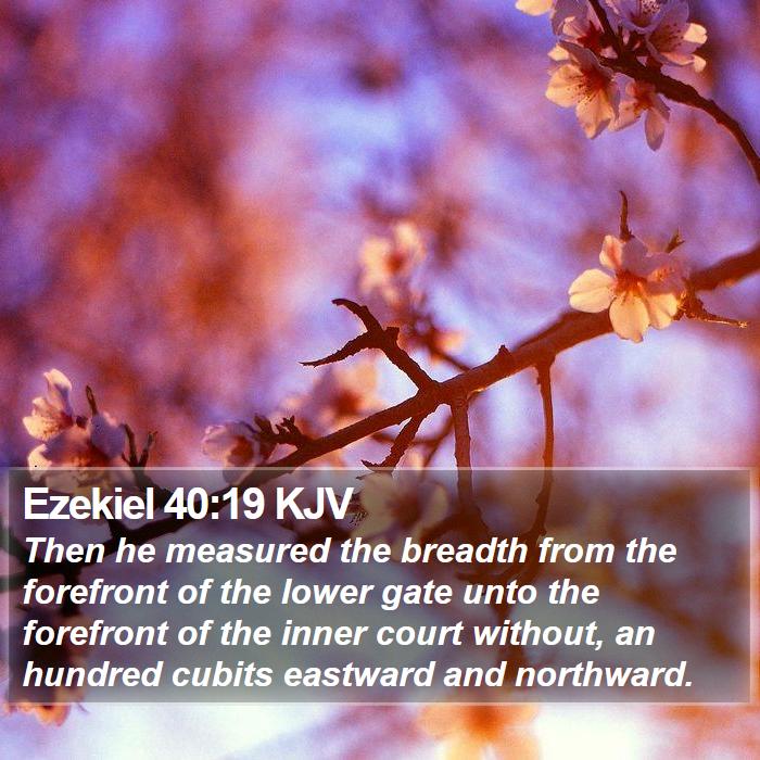 Ezekiel 40:19 KJV Bible Study