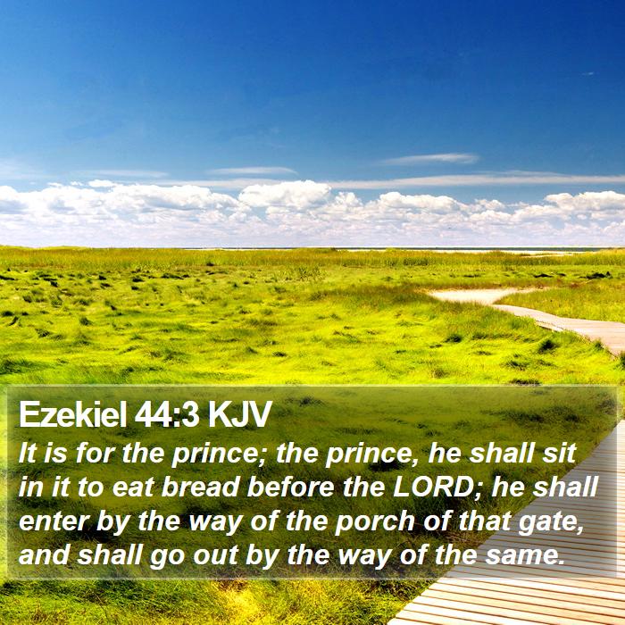 Ezekiel 44:3 KJV Bible Study