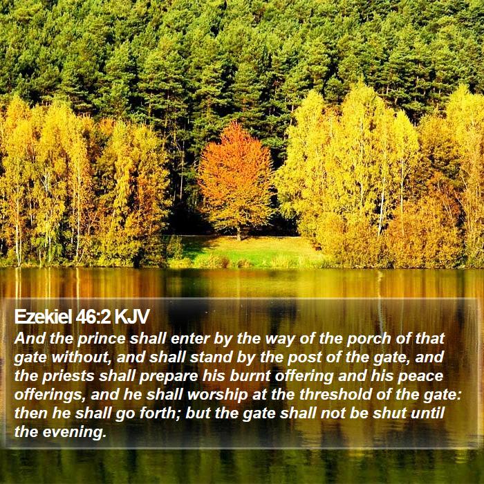 Ezekiel 46:2 KJV Bible Study