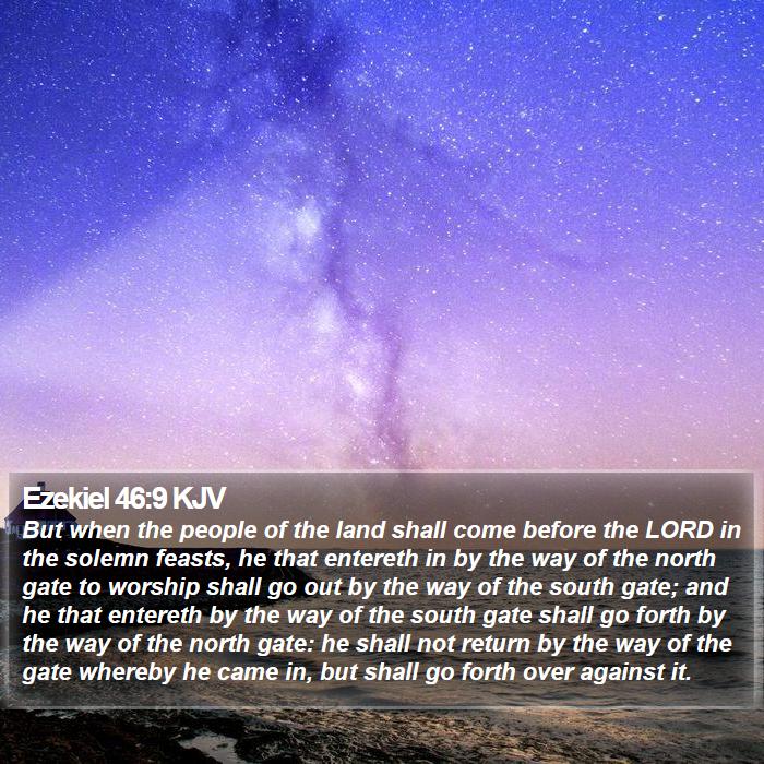 Ezekiel 46:9 KJV Bible Study